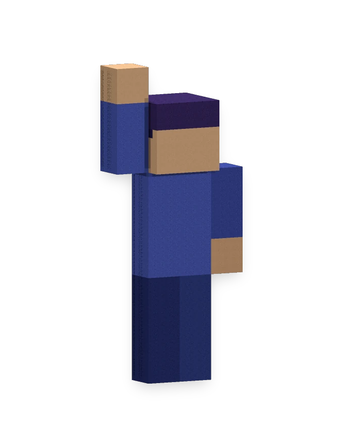 A character waving mid-emote